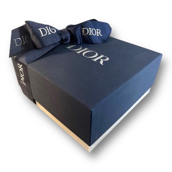 Christian Dior VTG 80s Silver Tone Choker & Earrings Set with Dior Gift Box - Picture 3 of 16